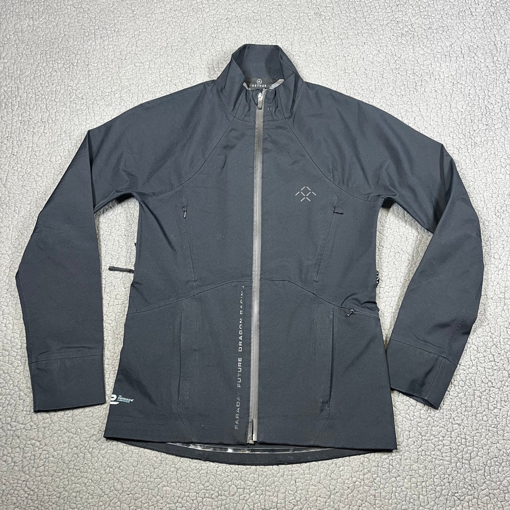 Aether Shell Jacket Mens Sz 0 (S) Faraday Future Dragon Racing Black Windbreaker